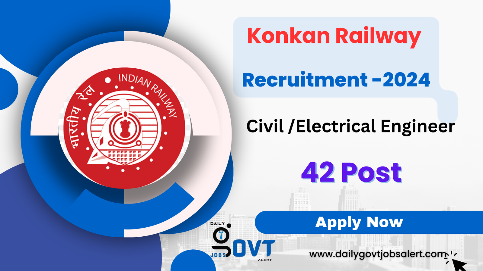 Konkan Railway Recruitment 2024 dailygovtjobsalert