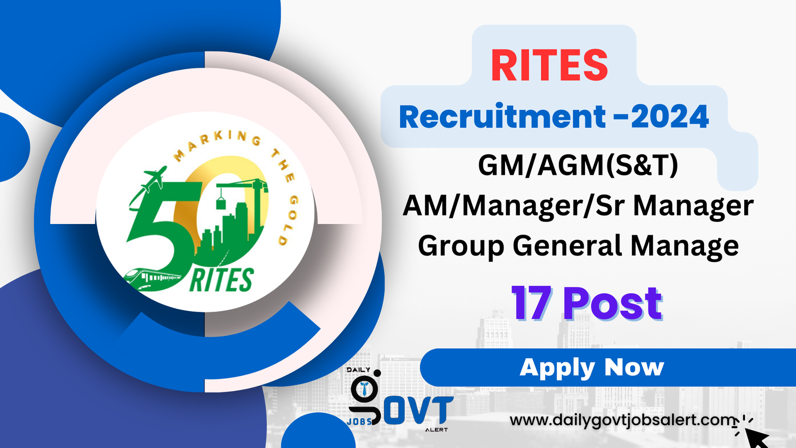 RITES Recruitment 2024 dailygovtjobsalert