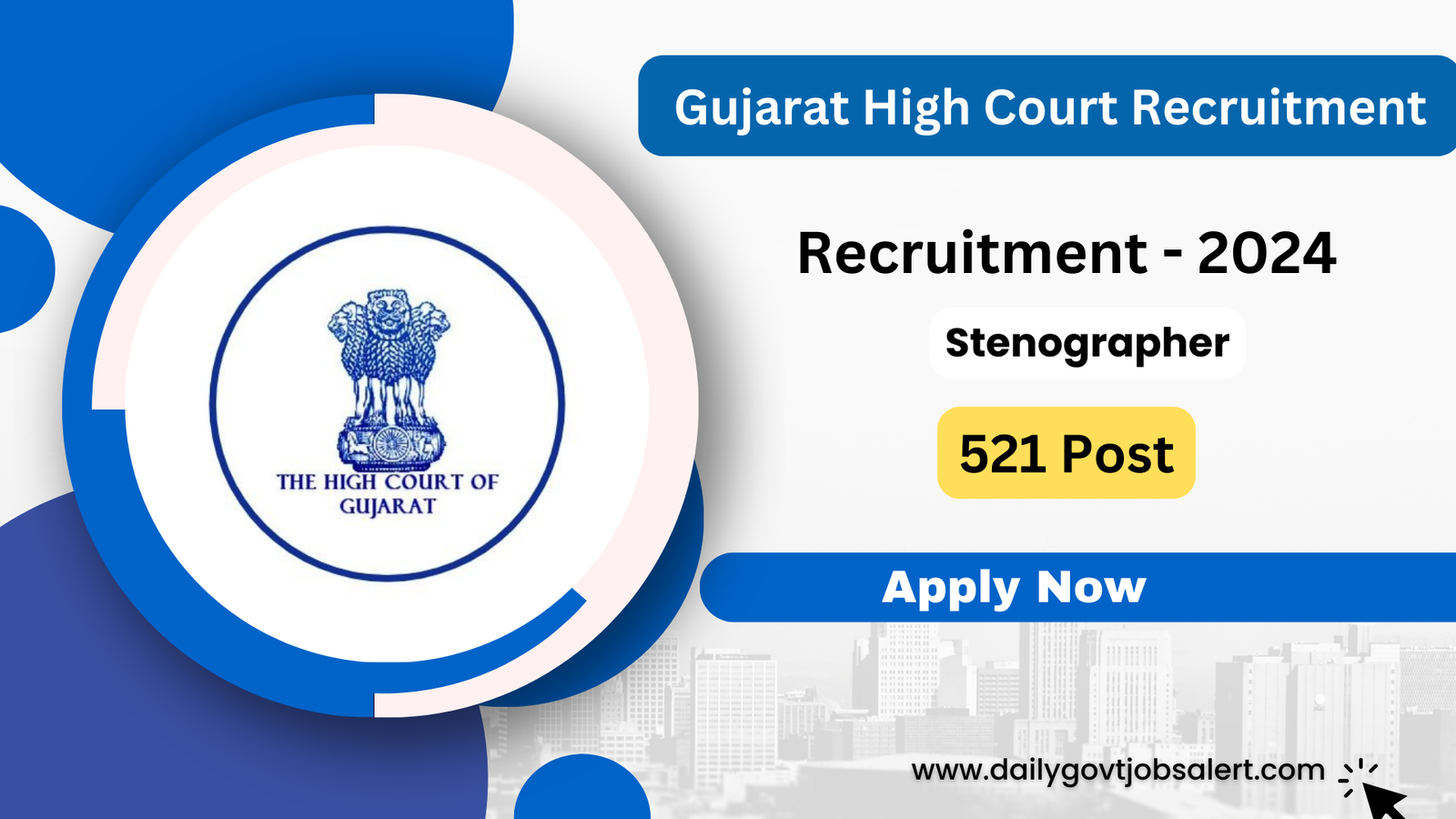 Gujarati Stenographer Recruitment 2024