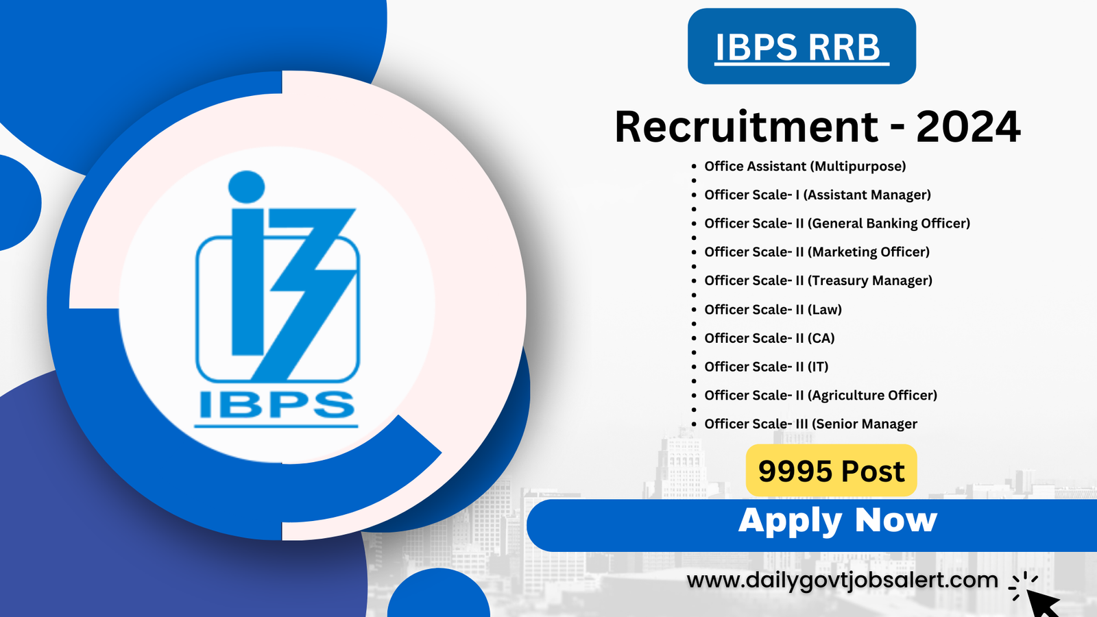 IBPS RRB XIII Recruitment 2024 9995 post