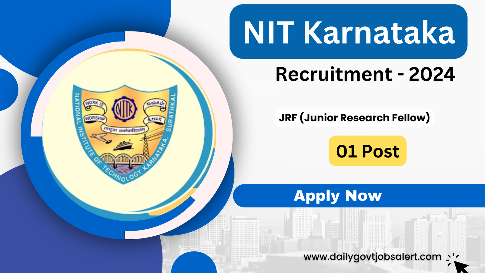 NIT Karnataka Recruitment 2024 dailygovtjobsalert