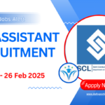 SCL Assistant Recruitment 2025